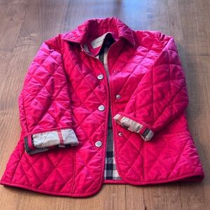 Burberry Pink Quilted Kids Puffer Jacket